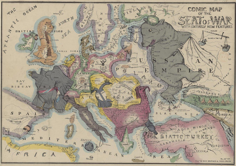Illustration for article titled 21 Bizarre Maps That Depict Nations As Animals, People, and Monsters